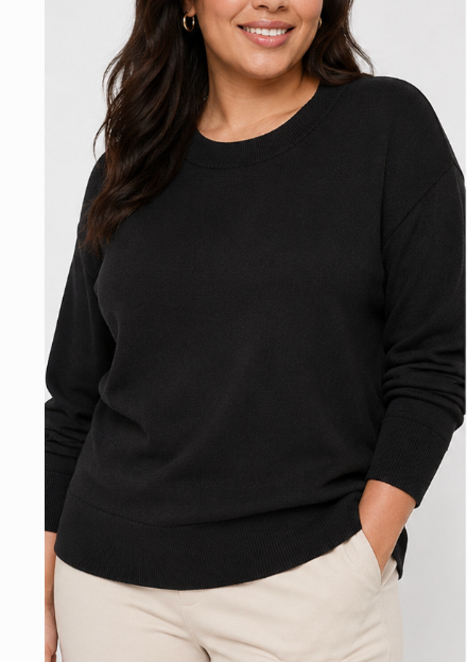 NWT J.Crew Supercozy mockneck pullover Sweater Top Black Plus 2X